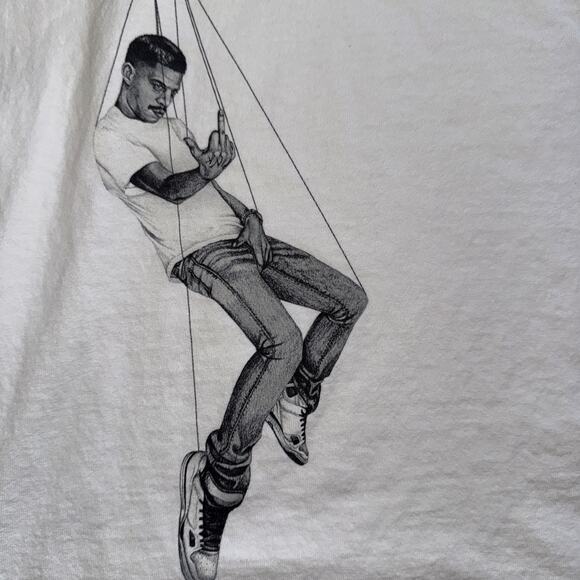 Kid Cudi x Virgil Abloh “Pulling Strings” T-Shirt White Small 20x25 - Picture 3 of 9